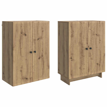 Schrankset 2 stk. Artisan-Eiche Holzwerkstoff