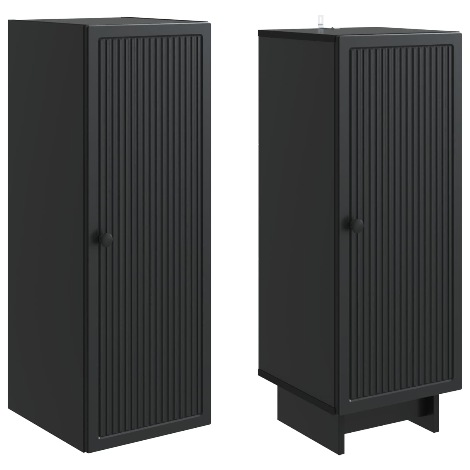 Schrankset 2 pcs Schwarz 34,5 x 33 x 90 cm Holzwerkstoff