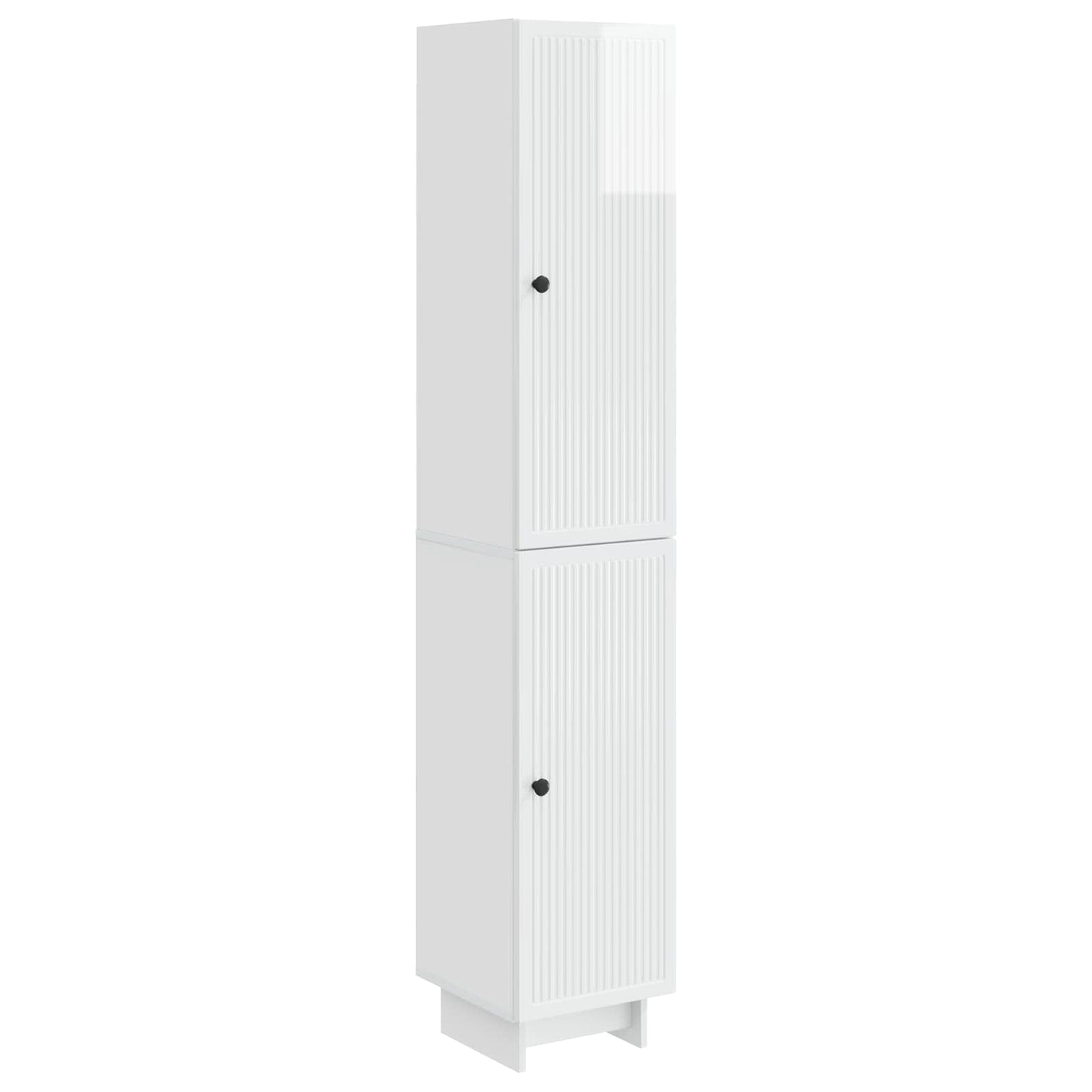 Schrankset 2 pcs Hochglanz Weiß 34,5 x 33 x 90 cm Holzwerkstoff