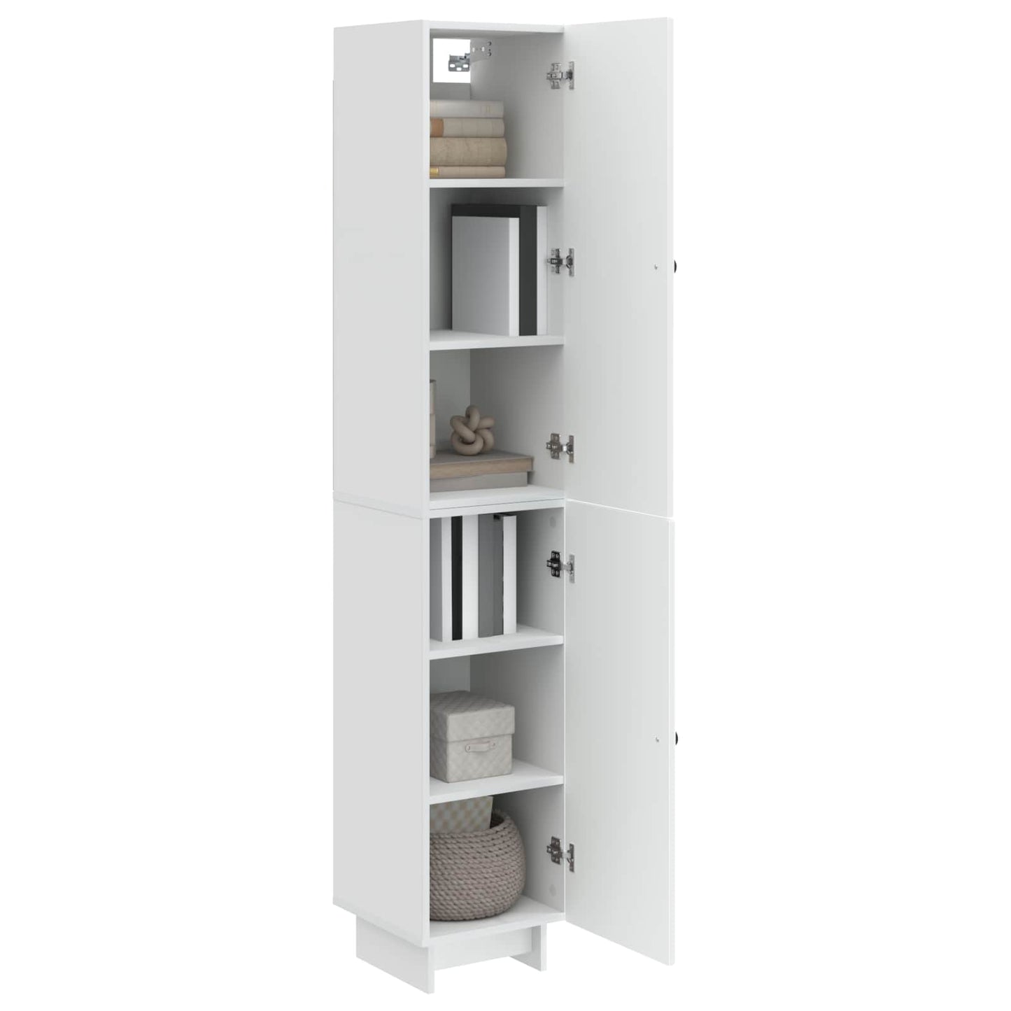 Schrankset 2 pcs Hochglanz Weiß 34,5 x 33 x 90 cm Holzwerkstoff