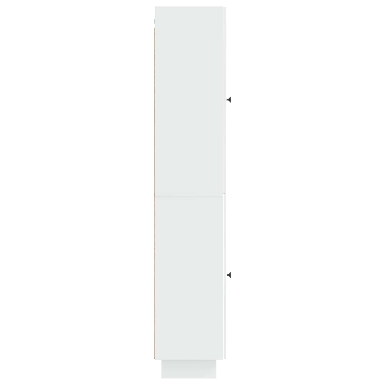 Schrankset 2 pcs Hochglanz Weiß 34,5 x 33 x 90 cm Holzwerkstoff