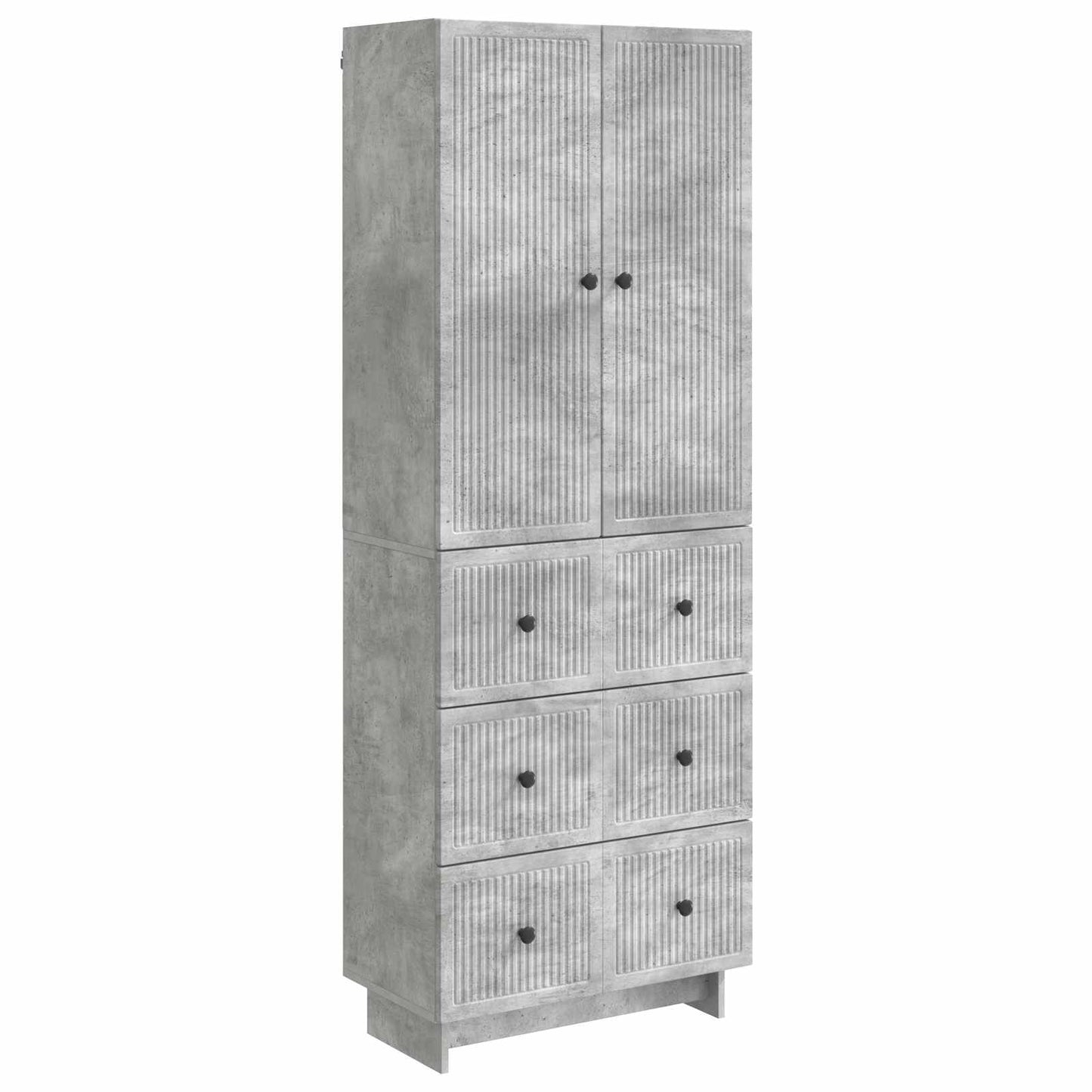 Schrankset 2 pcs Betongrau 66 x 34,5 x 90 cm Holzwerkstoff