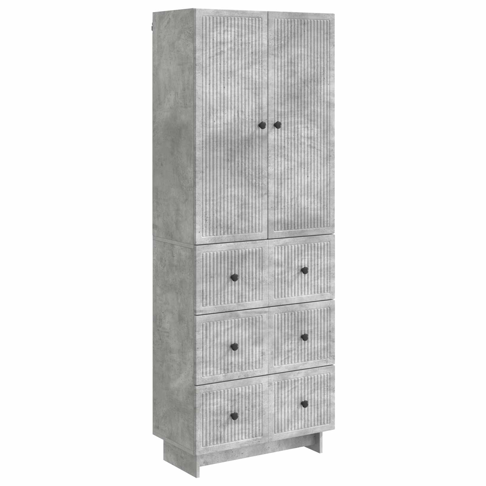 Schrankset 2 pcs Betongrau 66 x 34,5 x 90 cm Holzwerkstoff