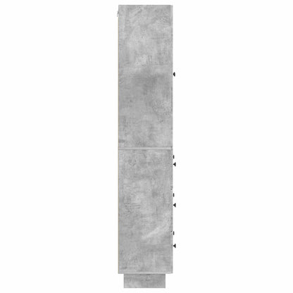 Schrankset 2 stk. Betongrau Holzwerkstoff