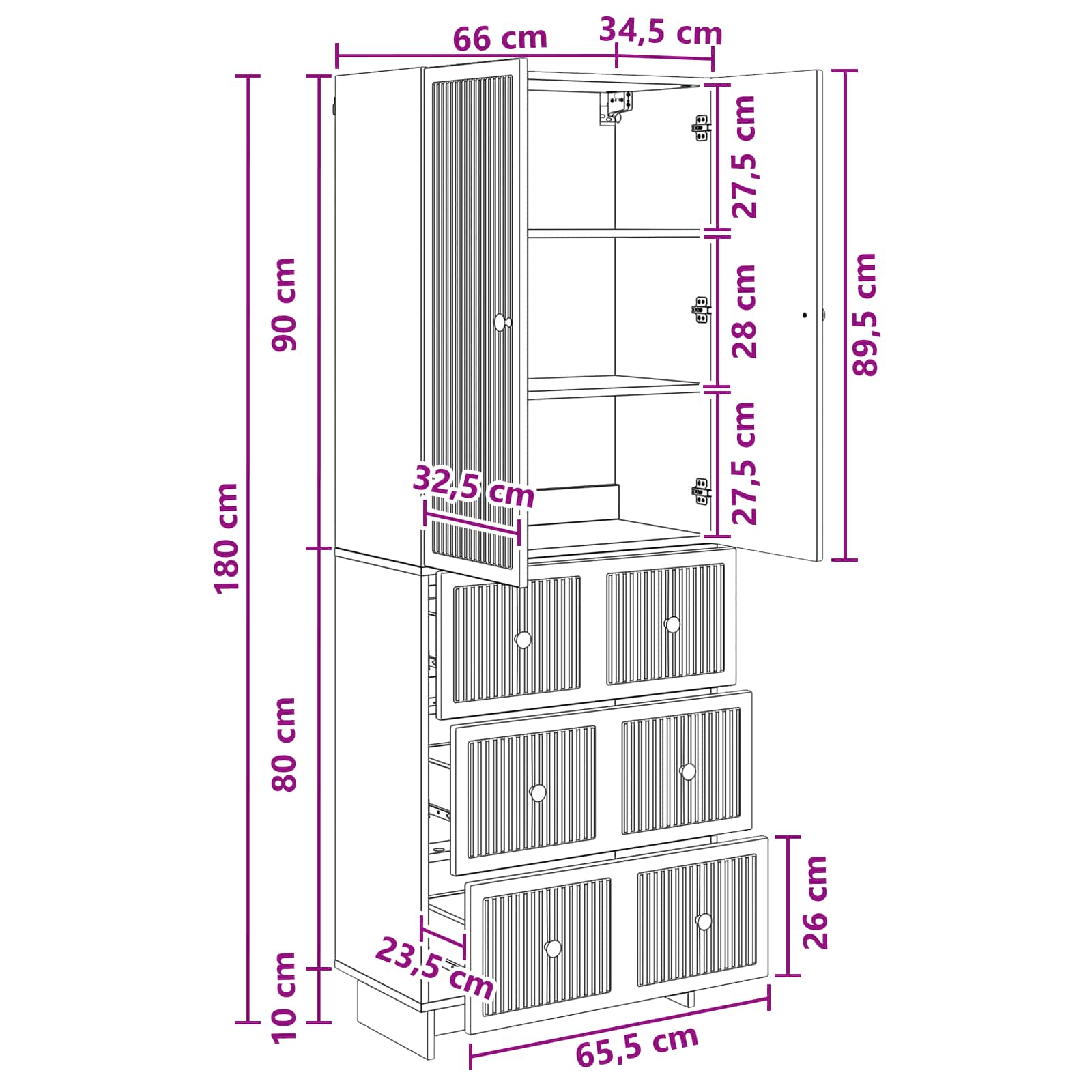 Schrankset 2 stk. Holzwerkstoff