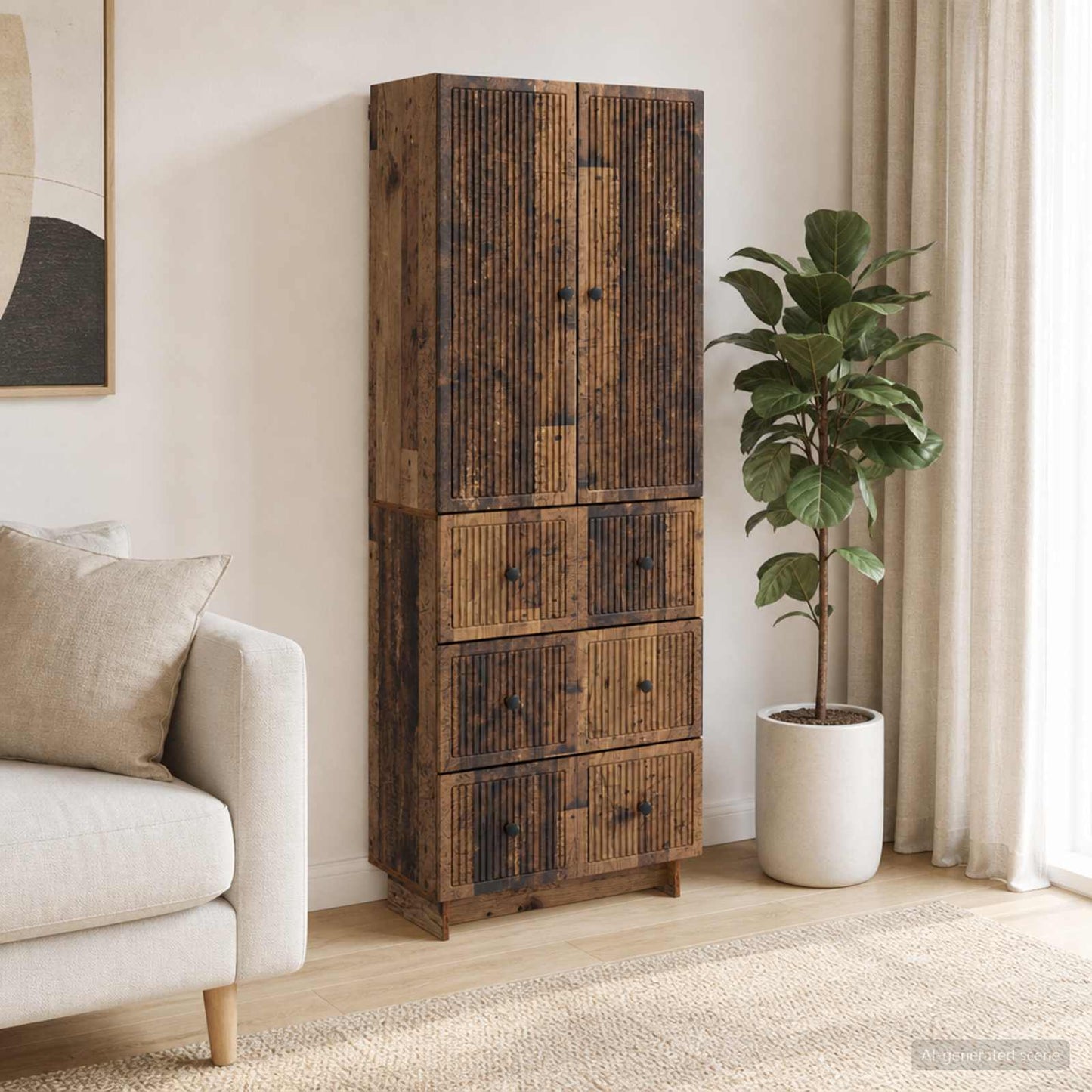 Schrankset 2 stk. Holzwerkstoff