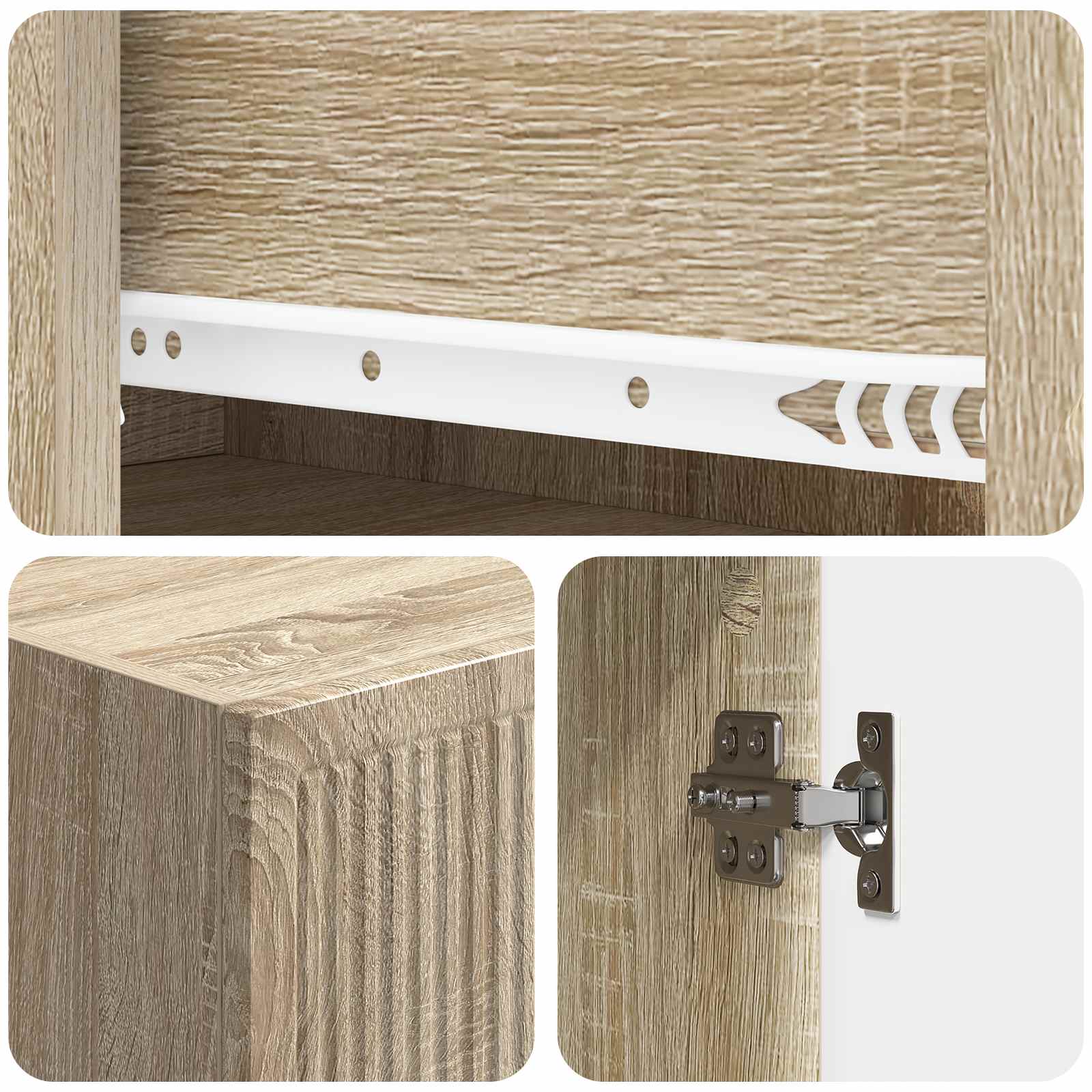 Schrankset 2 pcs 33 x 34,5 x 90 cm Holzwerkstoff