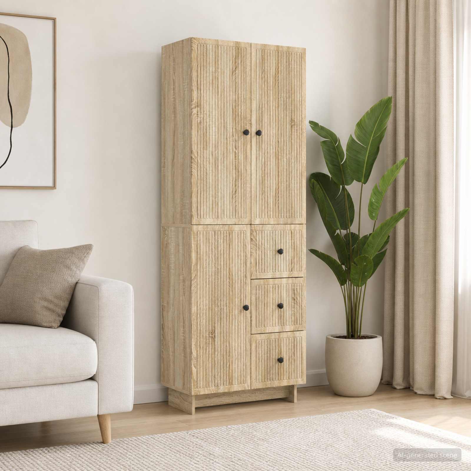Schrankset 2 pcs 66 x 34,5 x 90 cm Holzwerkstoff
