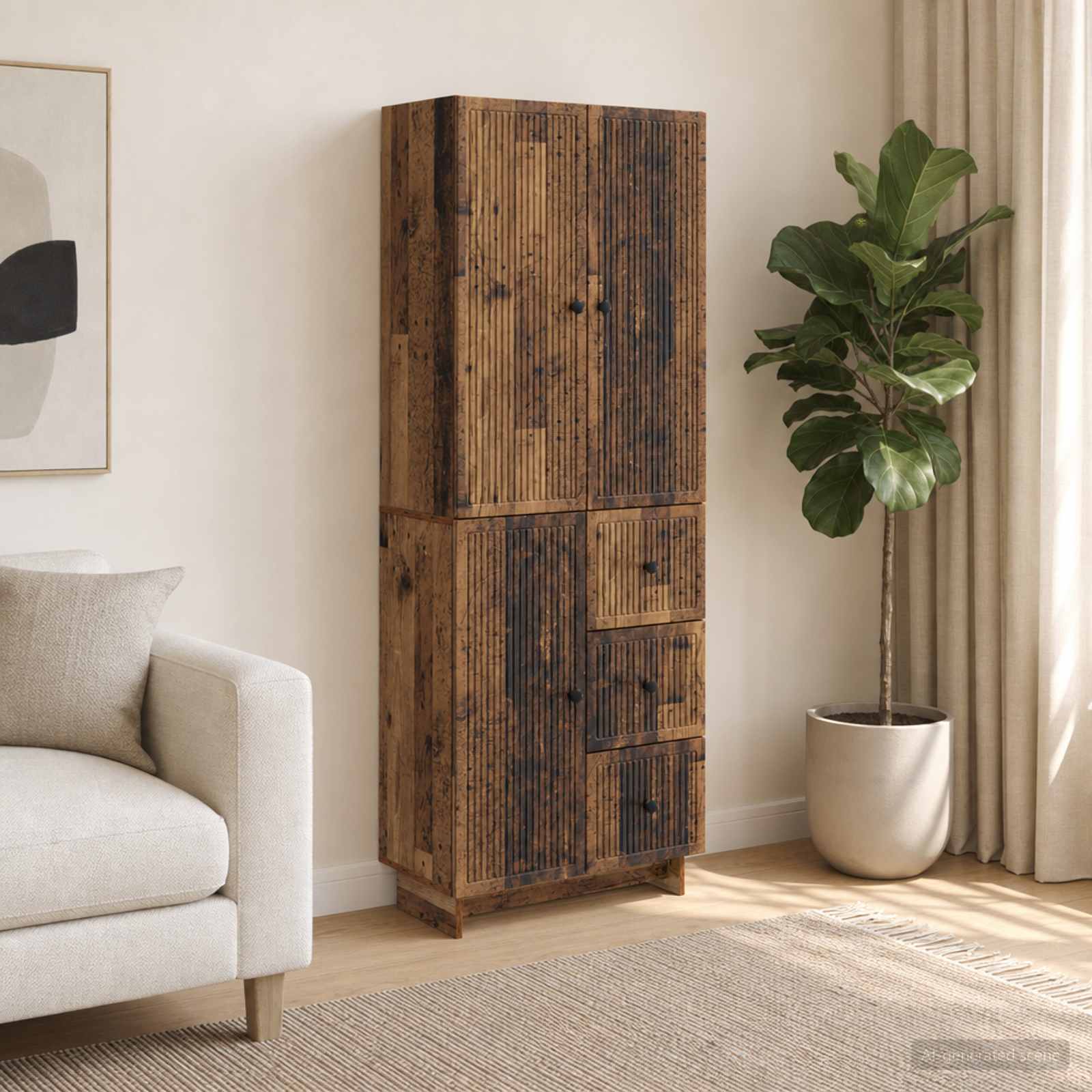 Schrankset 2 stk. Holzwerkstoff