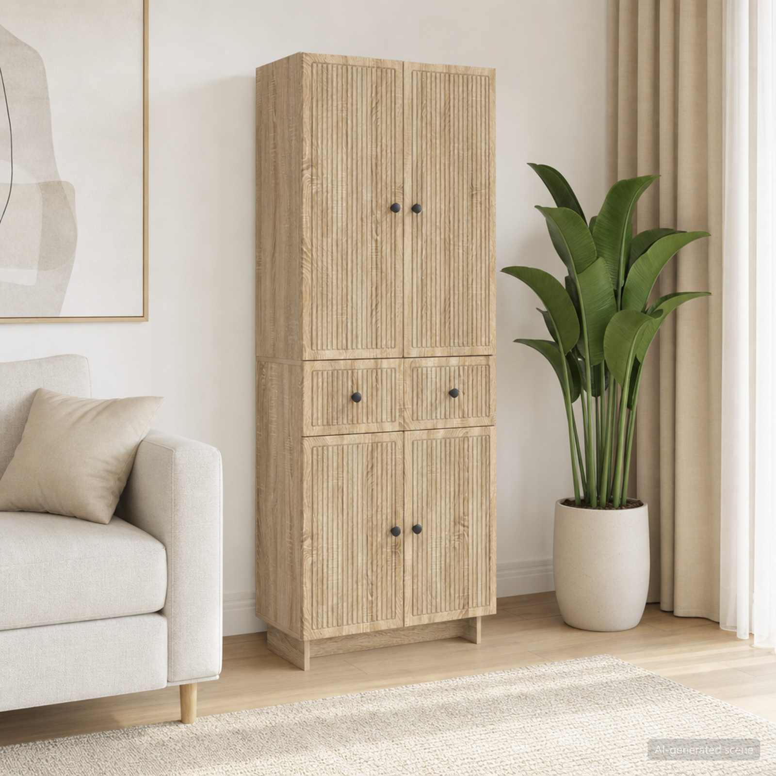 Schrankset 2 pcs 66 x 34,5 x 90 cm Holzwerkstoff