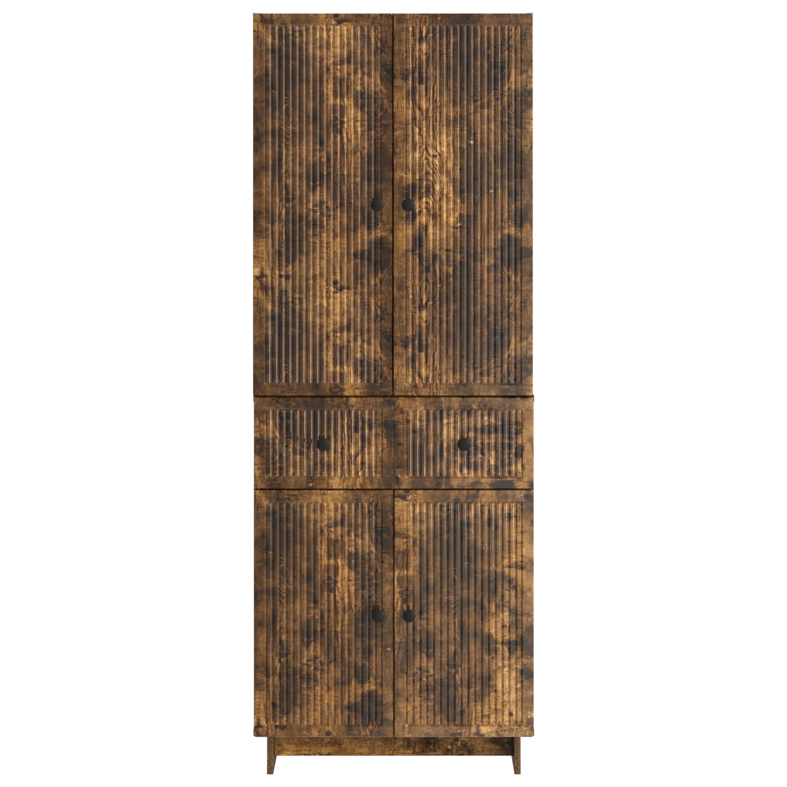 Schrankset 2 stk. Räuchereiche Holzwerkstoff