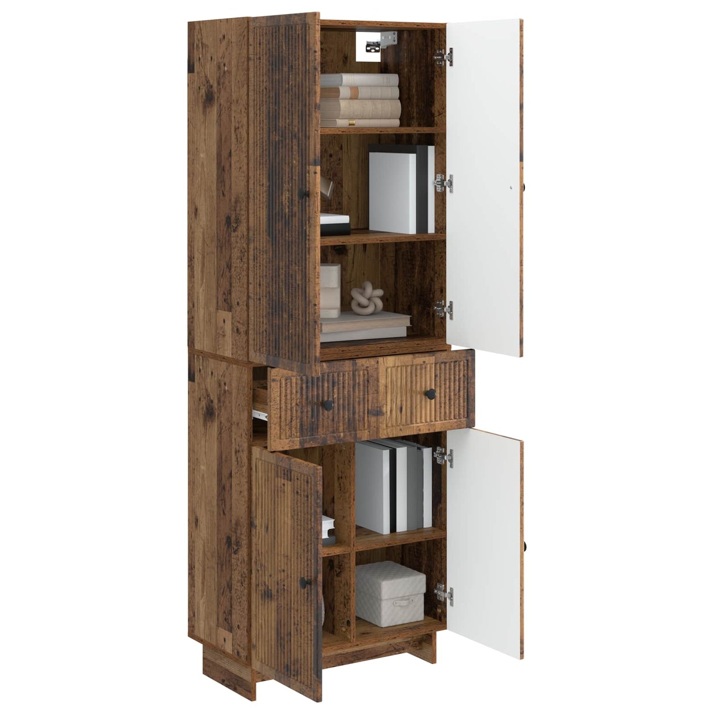 Schrankset 2 stk. Altholz Holzwerkstoff
