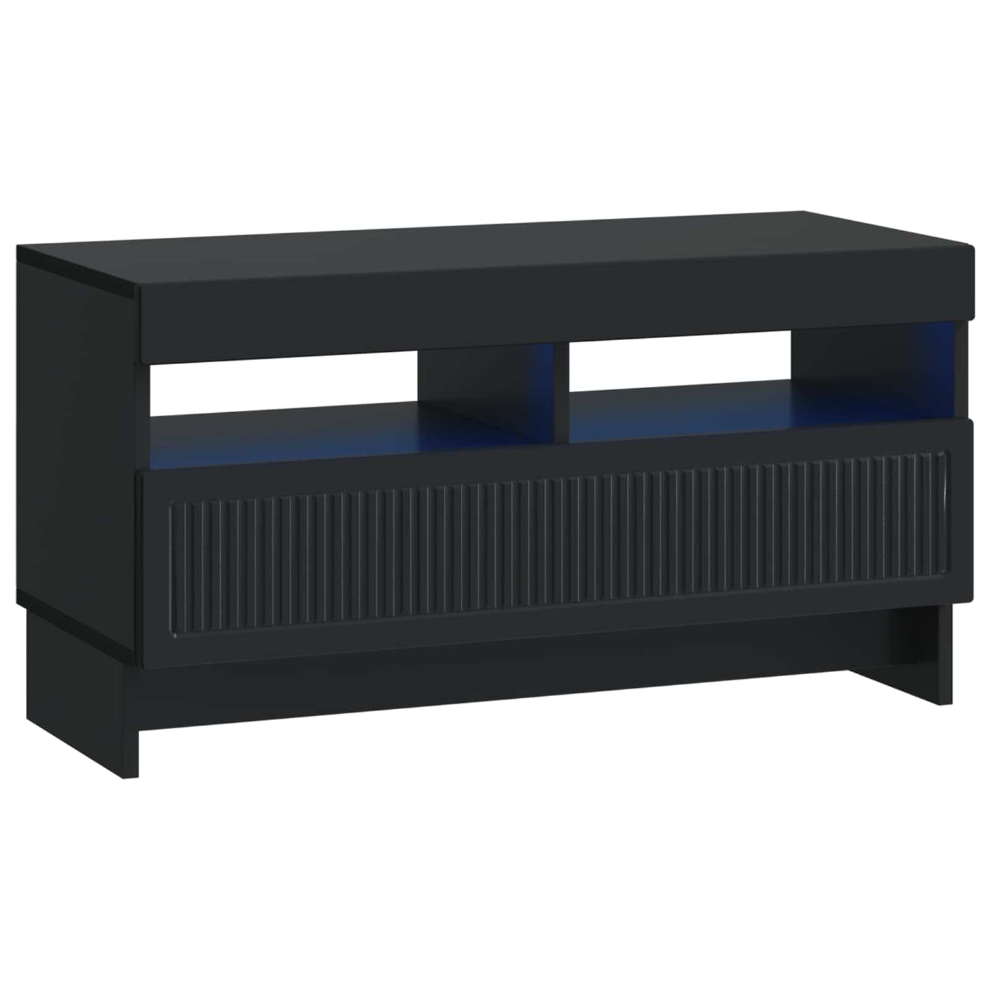 5-teiliges LED TV Schrank Schwarz Holzwerkstoff