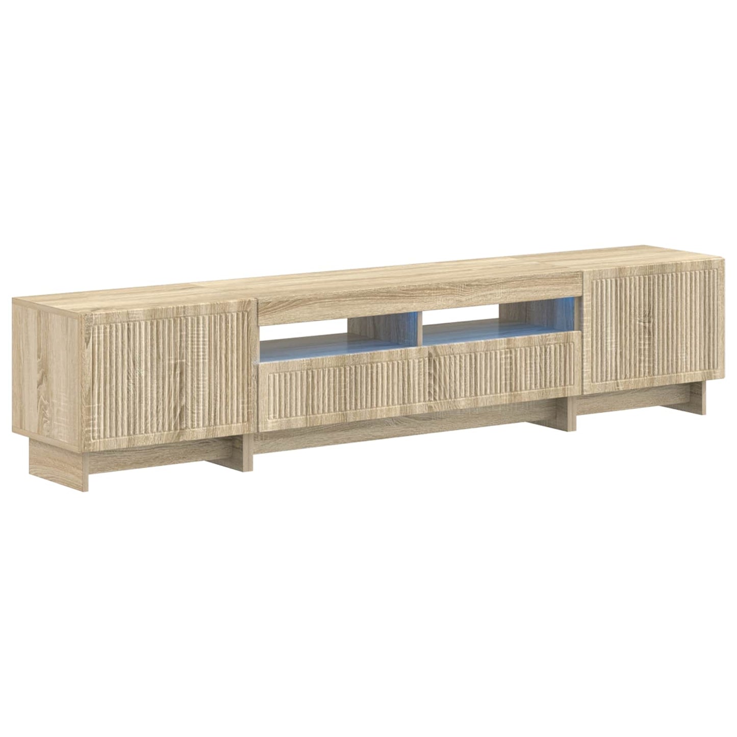 5-teiliges LED TV Schrank Sonoma-Eiche Holzwerkstoff