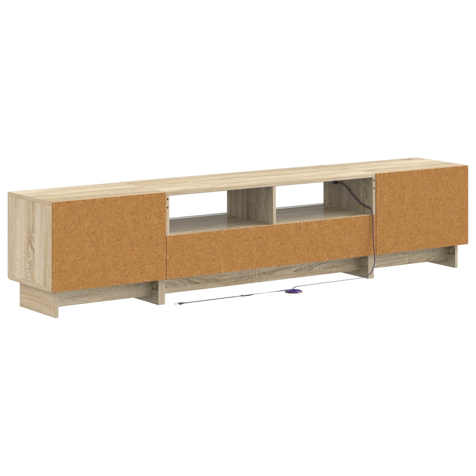 5-teiliges LED TV Schrank Sonoma-Eiche Holzwerkstoff