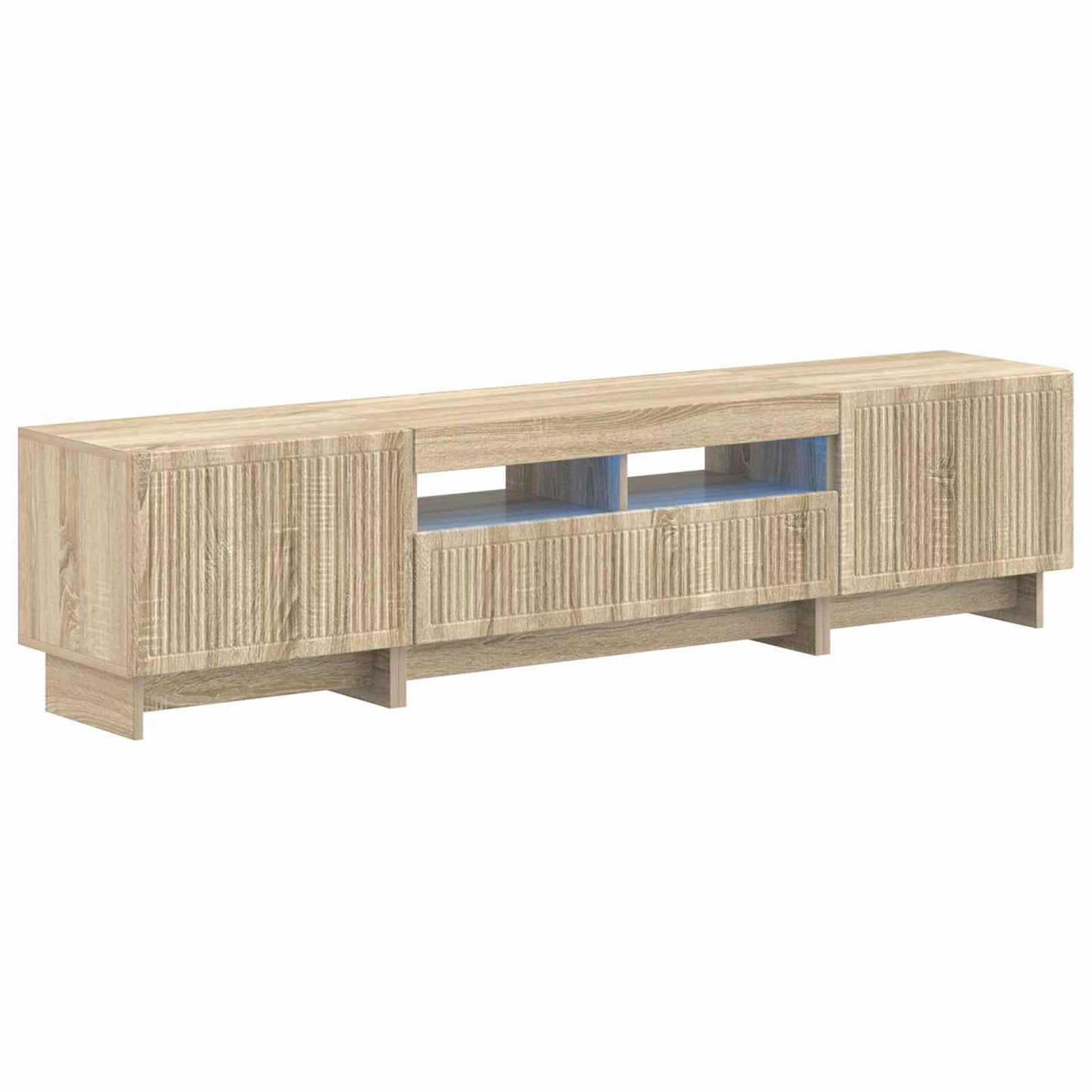 5-teiliges LED TV Schrank Sonoma-Eiche Holzwerkstoff
