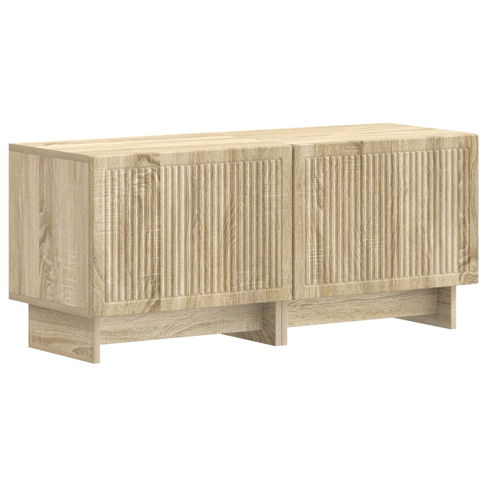 5-teiliges LED TV Schrank Sonoma-Eiche Holzwerkstoff