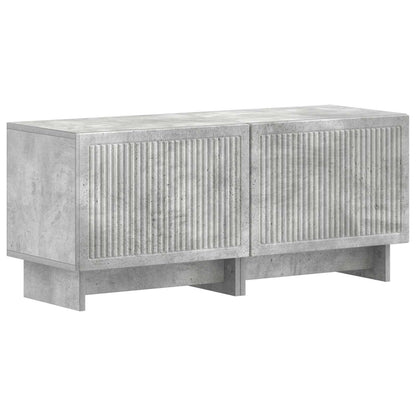 5-teiliges LED TV Schrank Betongrau Holzwerkstoff
