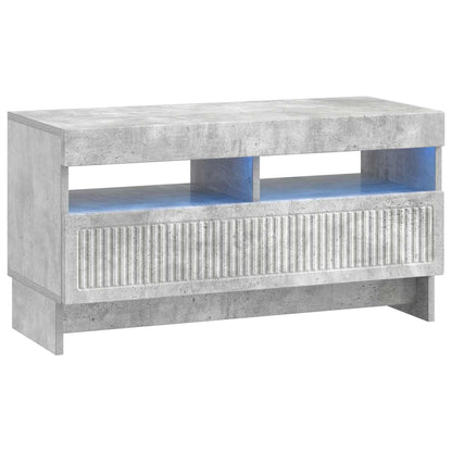 5-teiliges LED TV Schrank Betongrau Holzwerkstoff