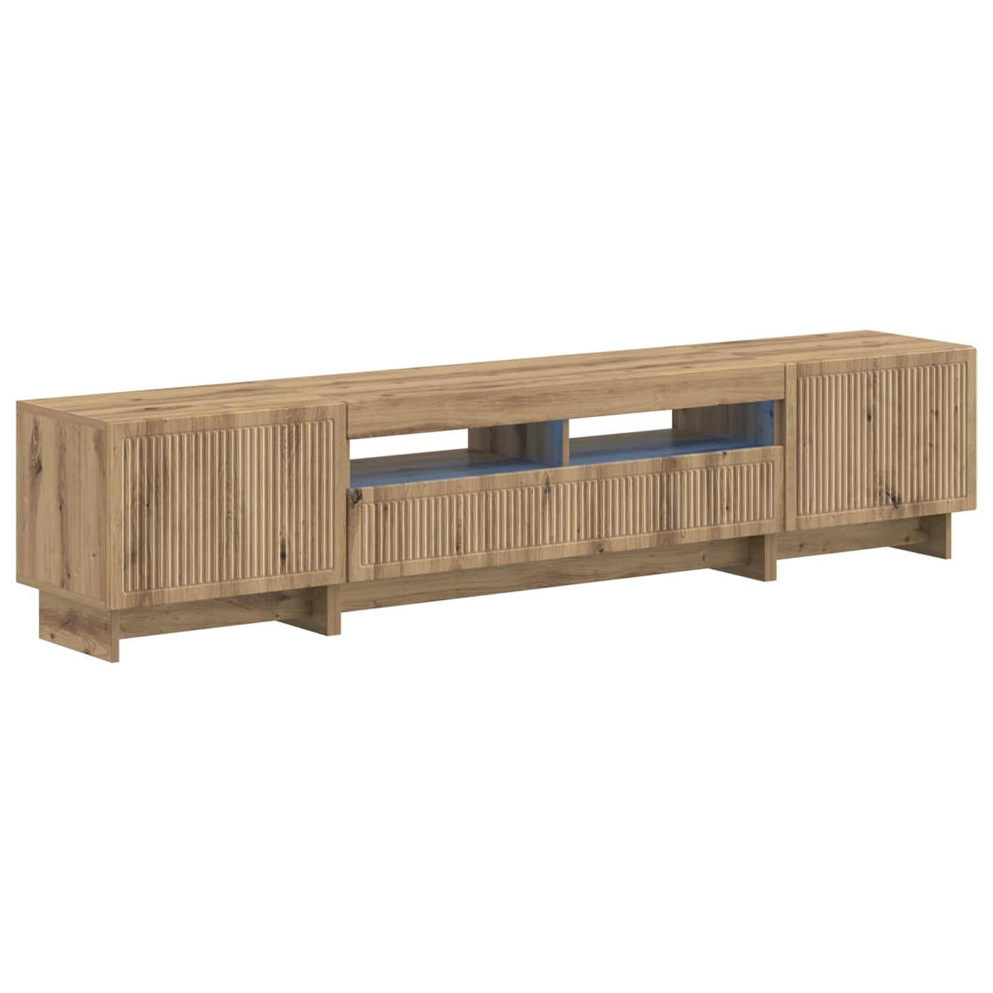 5-teiliges LED TV Schrank Artisan-Eiche Holzwerkstoff