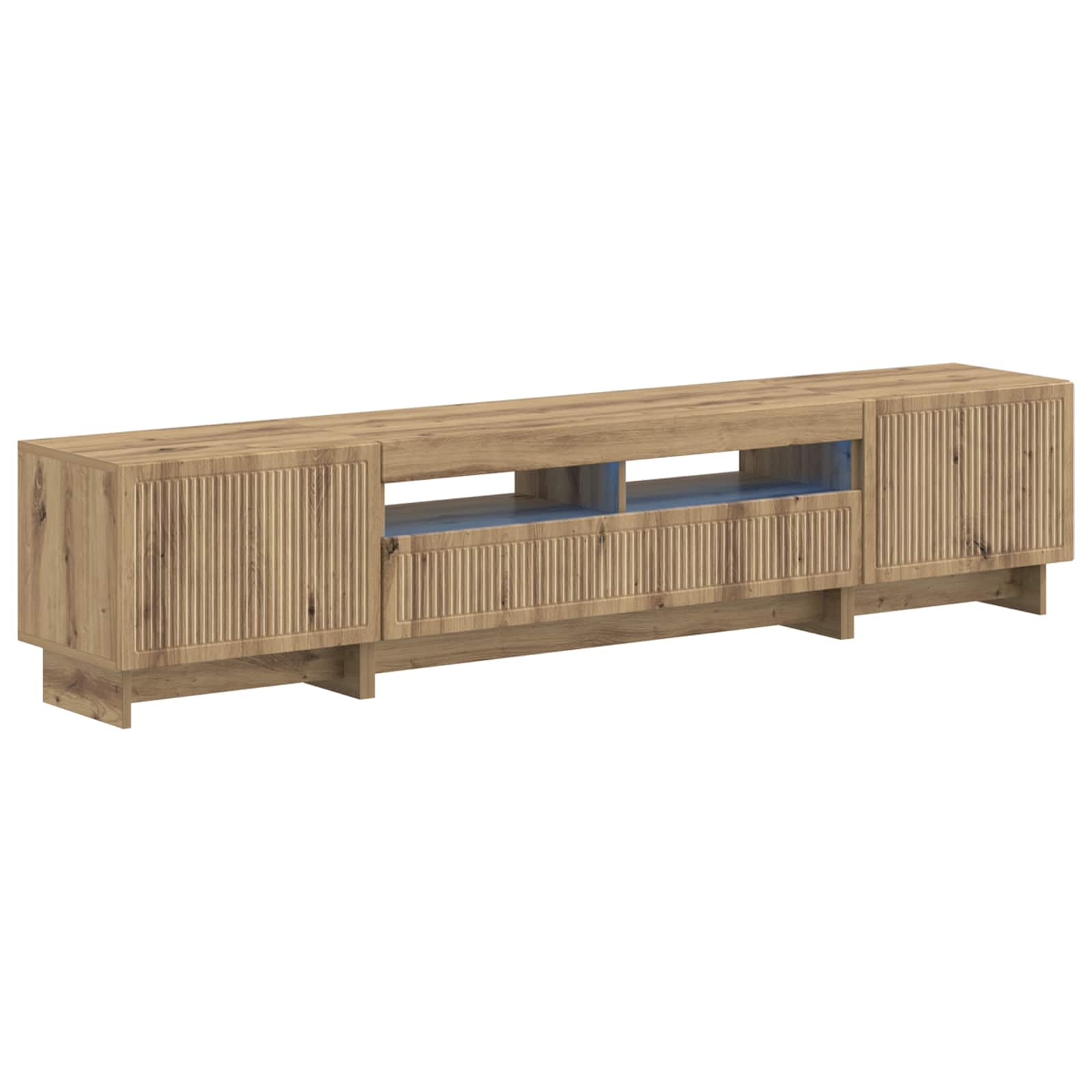 5-teiliges LED TV Schrank Artisan-Eiche Holzwerkstoff