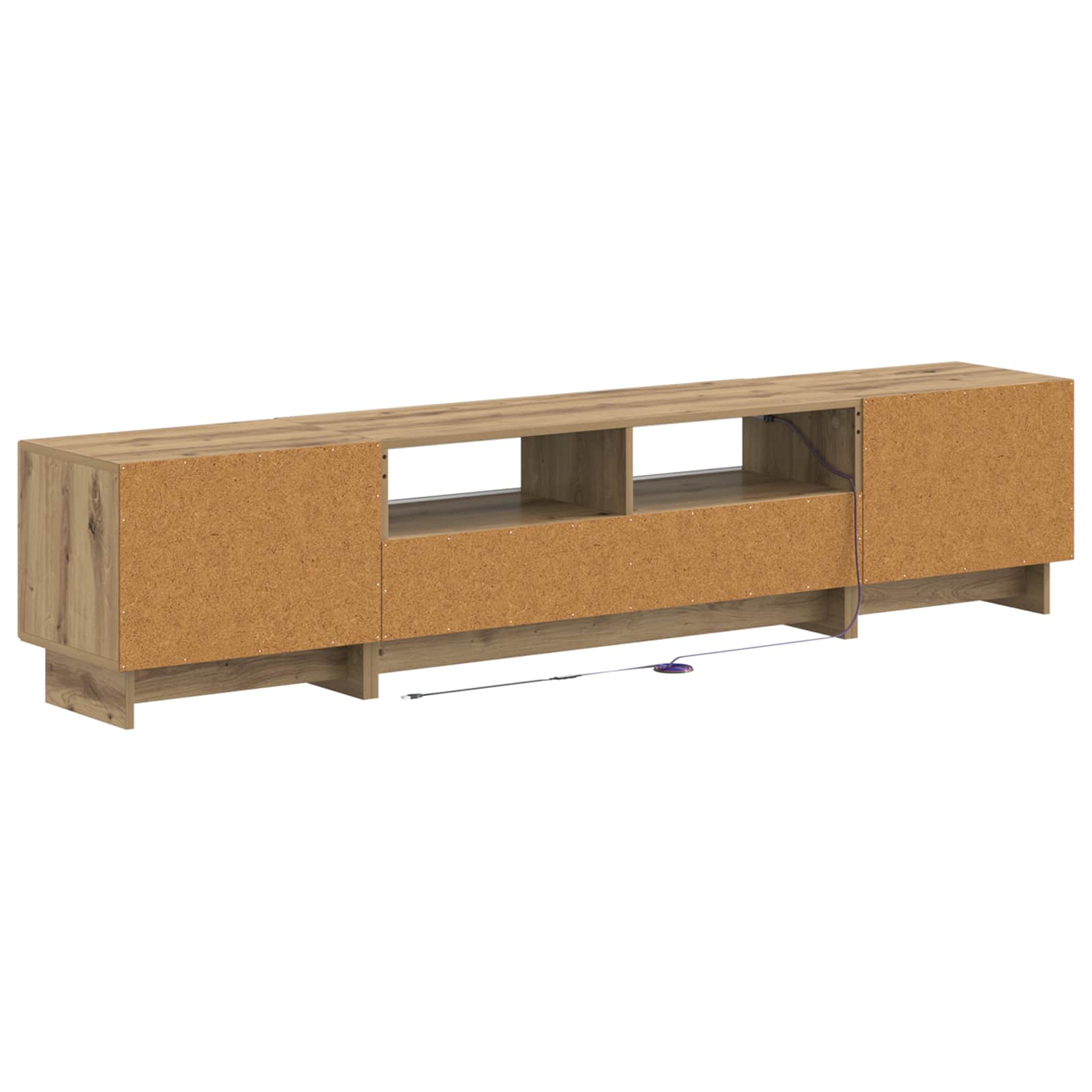 5-teiliges LED TV Schrank Artisan-Eiche Holzwerkstoff