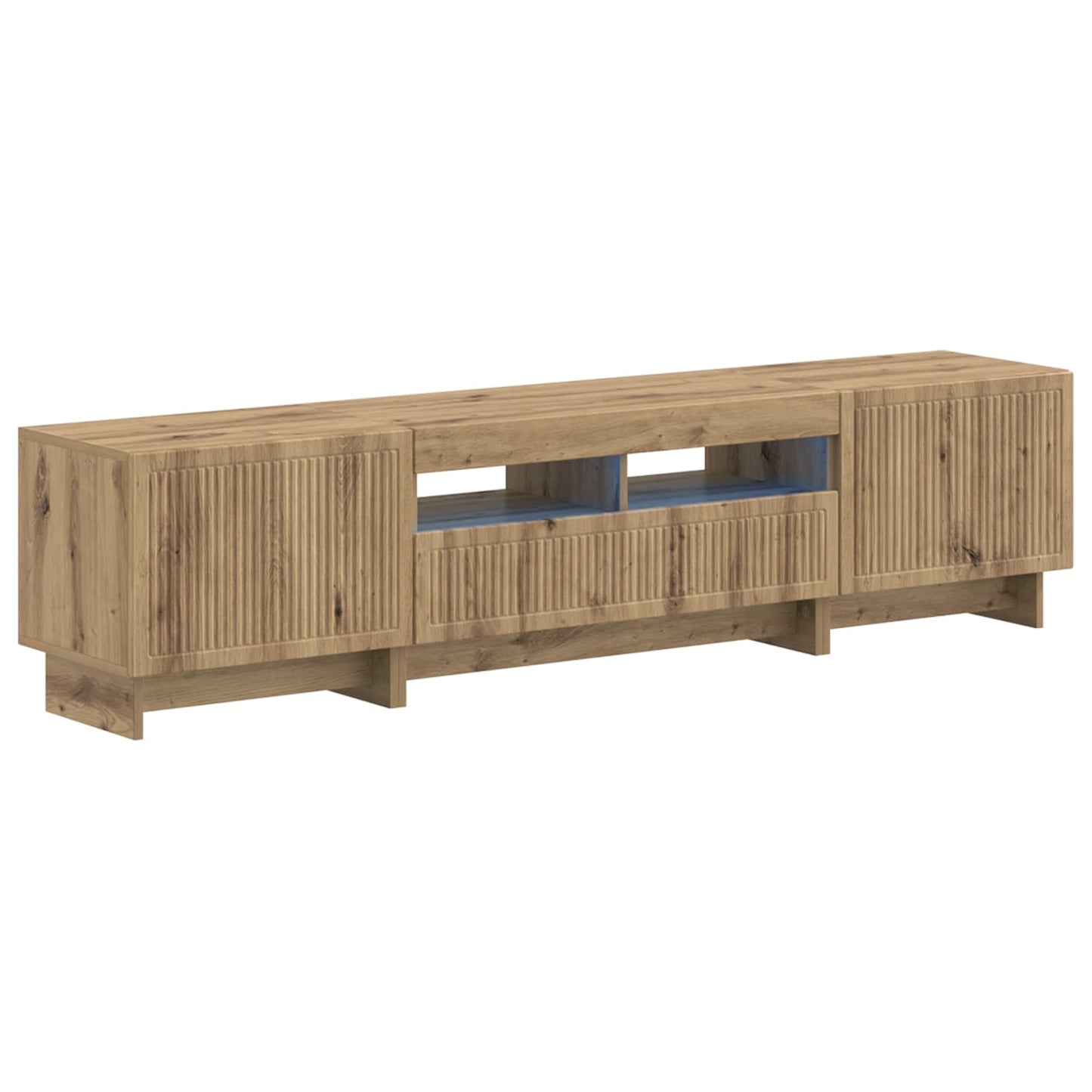 5-teiliges LED TV Schrank Artisan-Eiche Holzwerkstoff