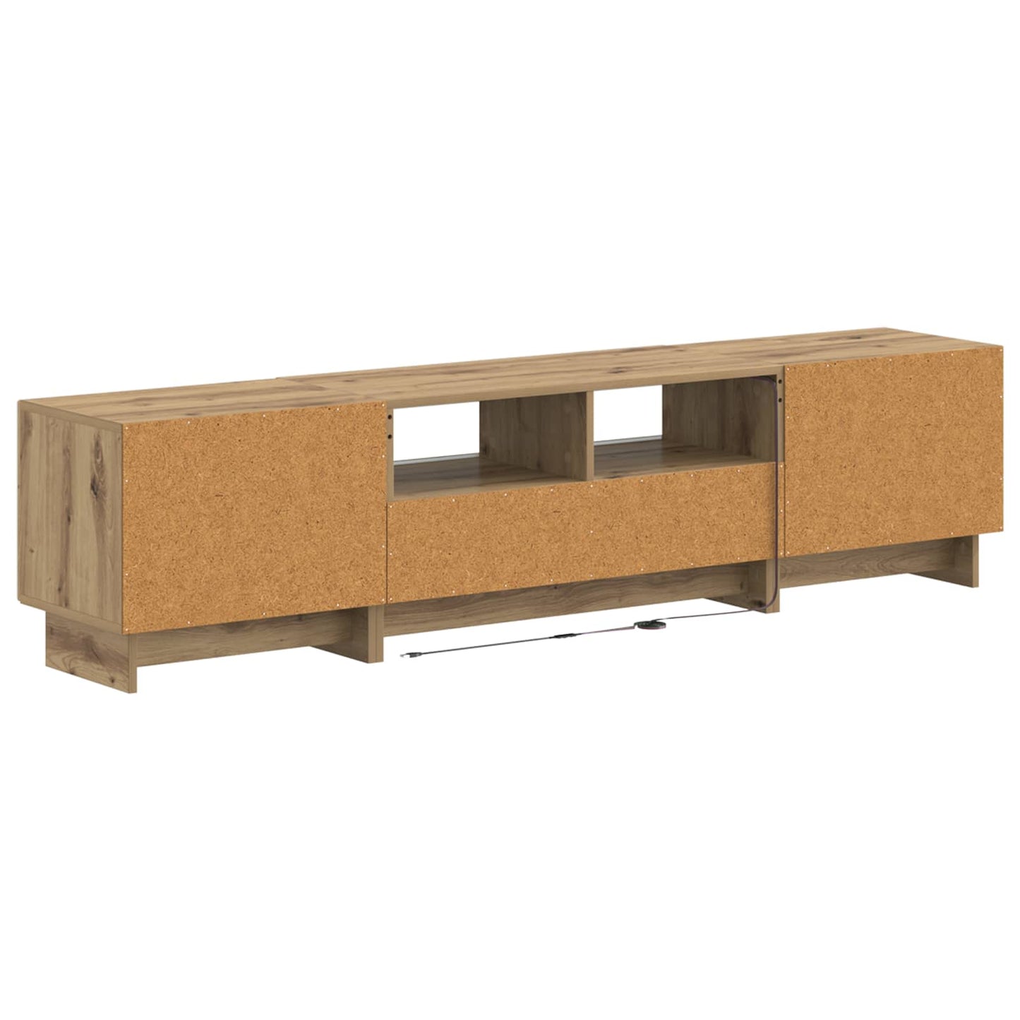 5-teiliges LED TV Schrank Artisan-Eiche Holzwerkstoff