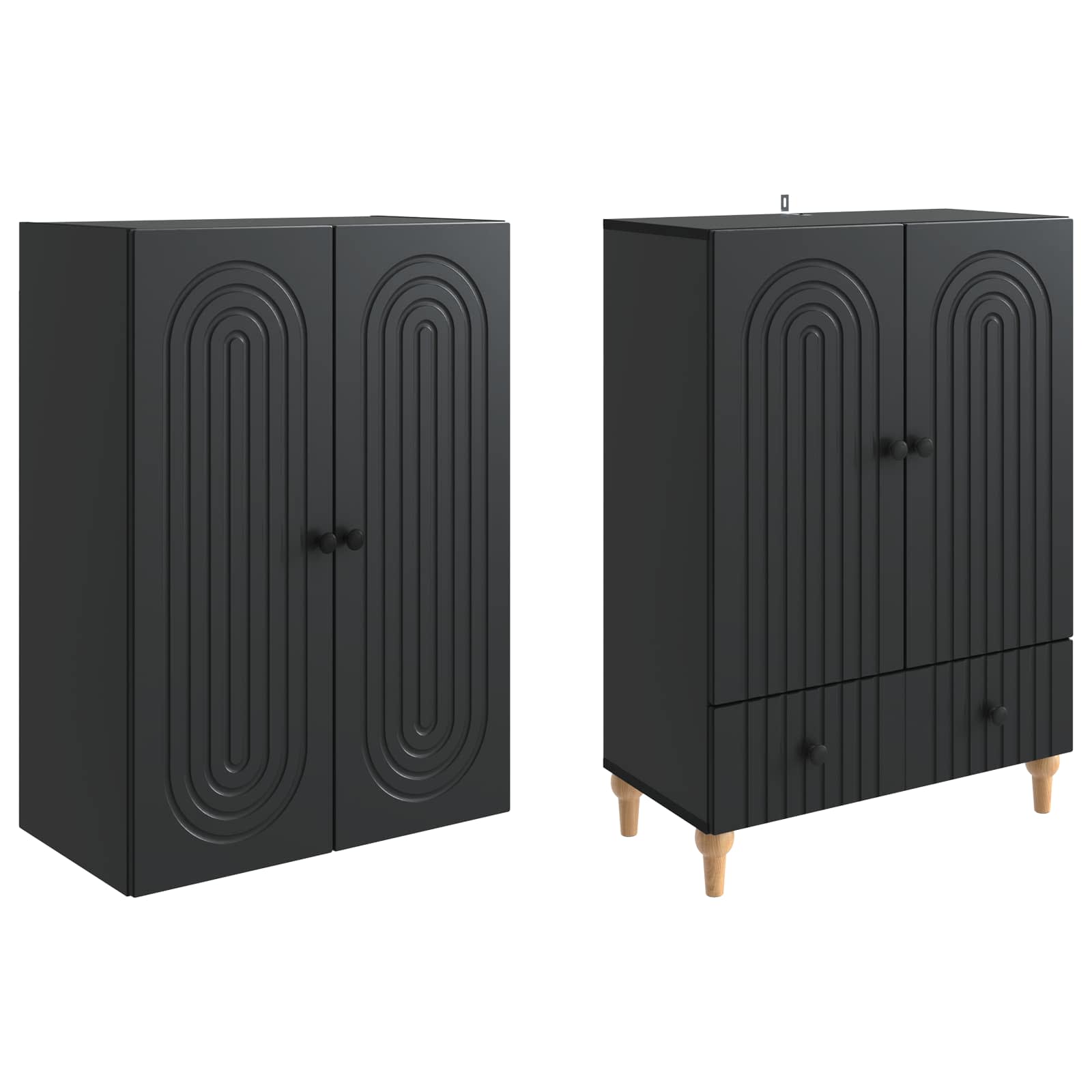Schrankset 2 pcs 66 x 34,5 x 95 cm Holzwerkstoff