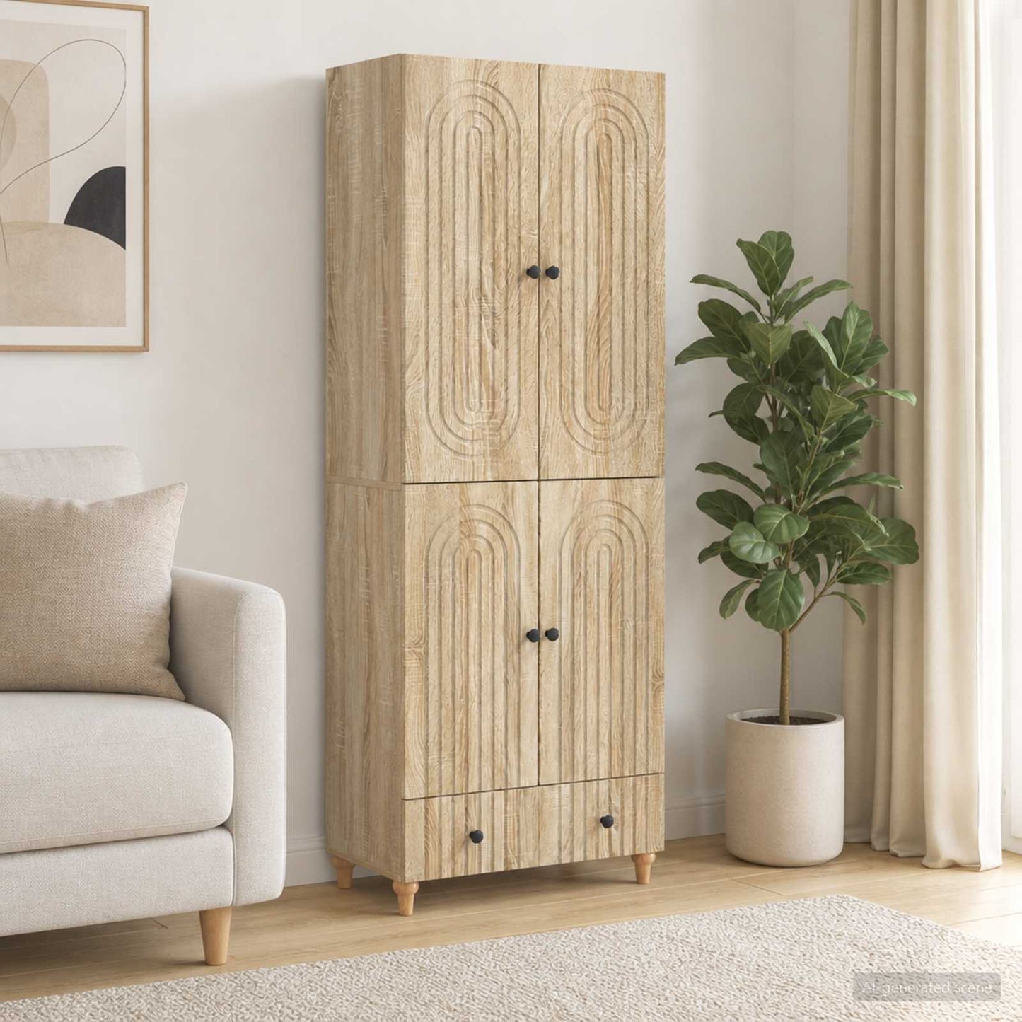 Schrankset 2 pcs 66 x 34,5 x 95 cm Holzwerkstoff