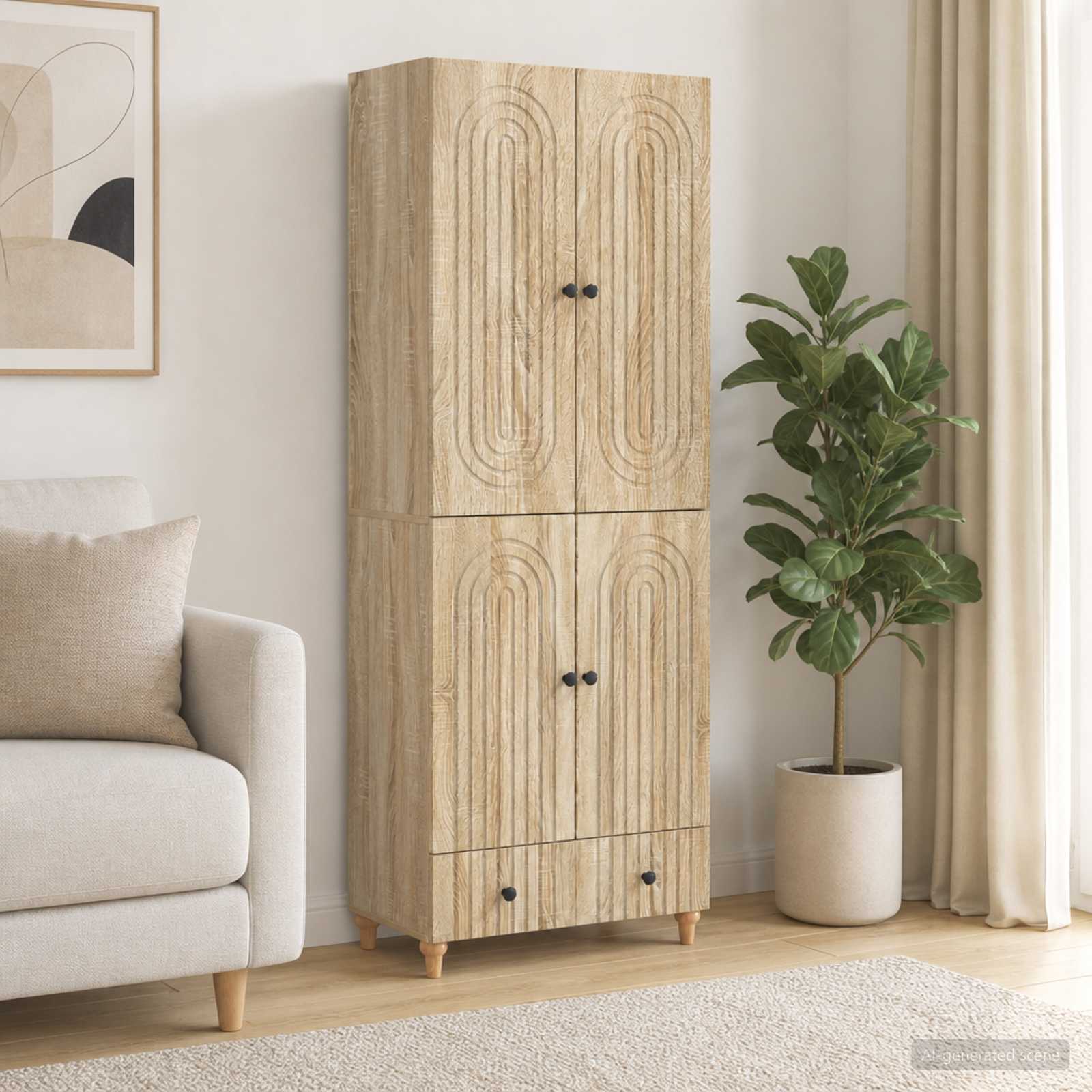 Schrankset 2 pcs 66 x 34,5 x 95 cm Holzwerkstoff