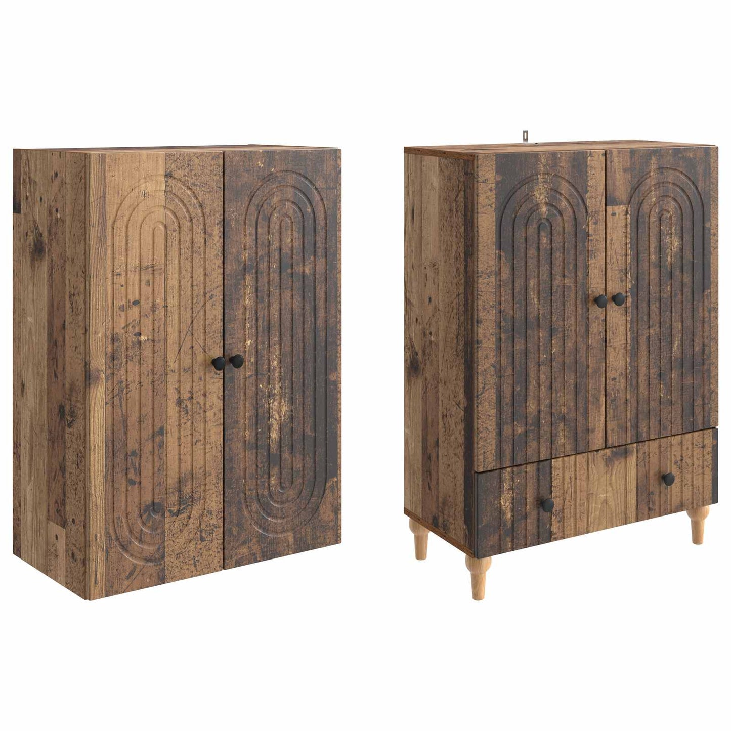 Schrankset 2 stk. Altholz Holzwerkstoff