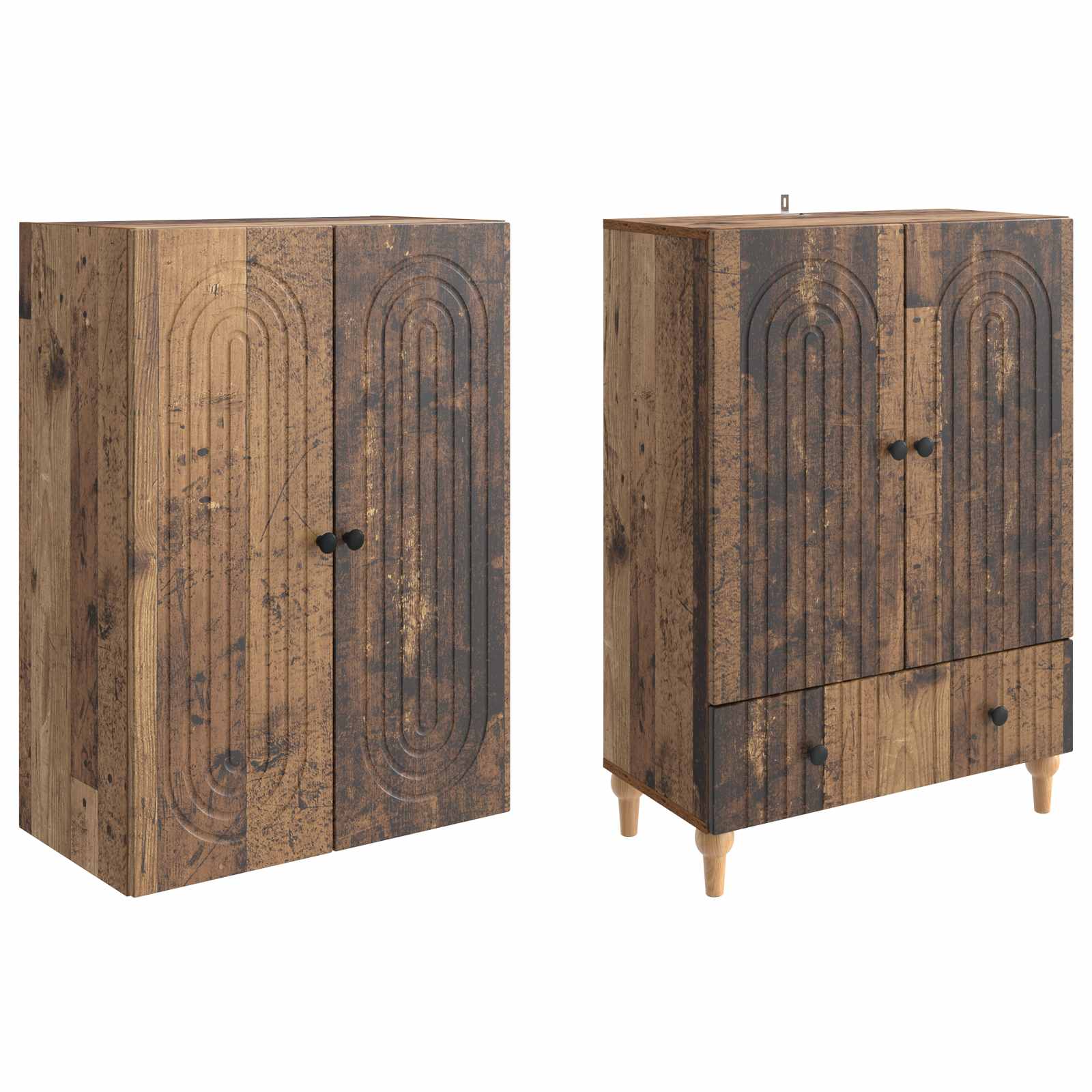 Schrankset 2 stk. Altholz Holzwerkstoff