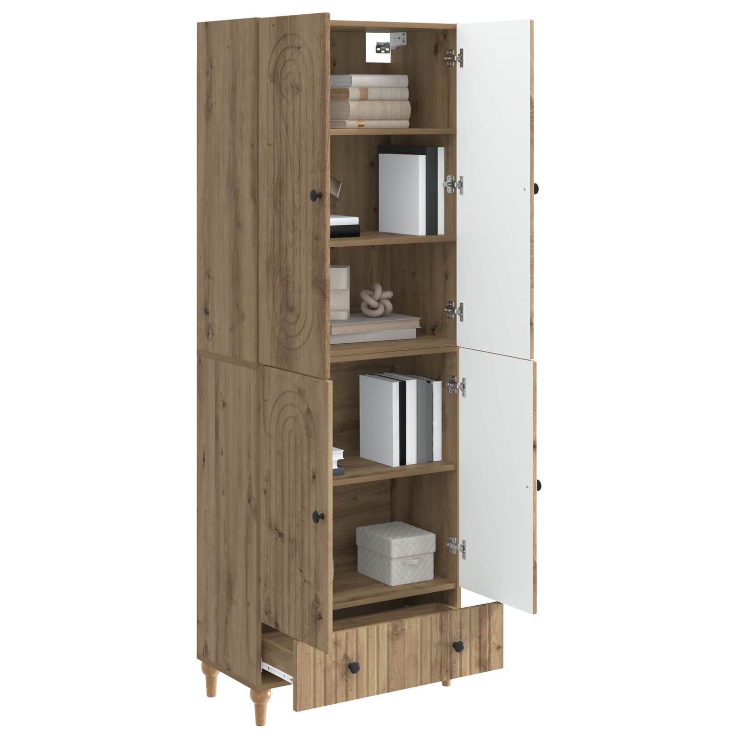 Schrankset 2 stk. Artisan-Eiche Holzwerkstoff