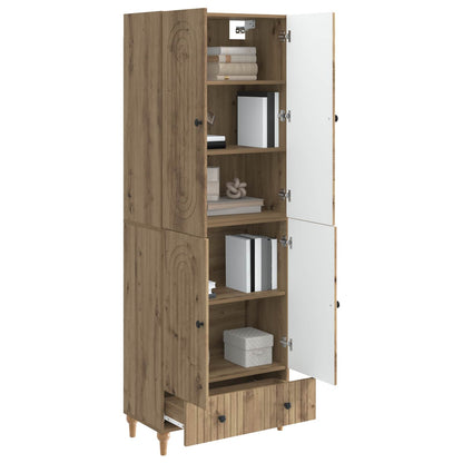 Schrankset 2 stk. Artisan-Eiche Holzwerkstoff
