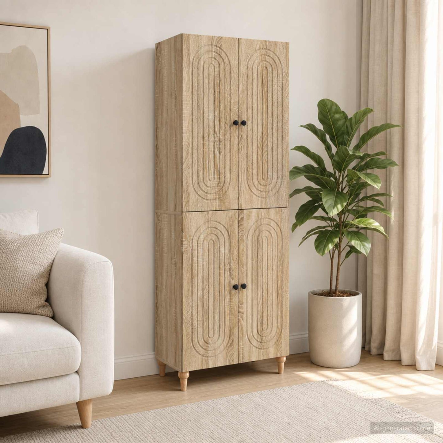 Schrankset 2 pcs 66 x 34,5 x 90 cm Holzwerkstoff