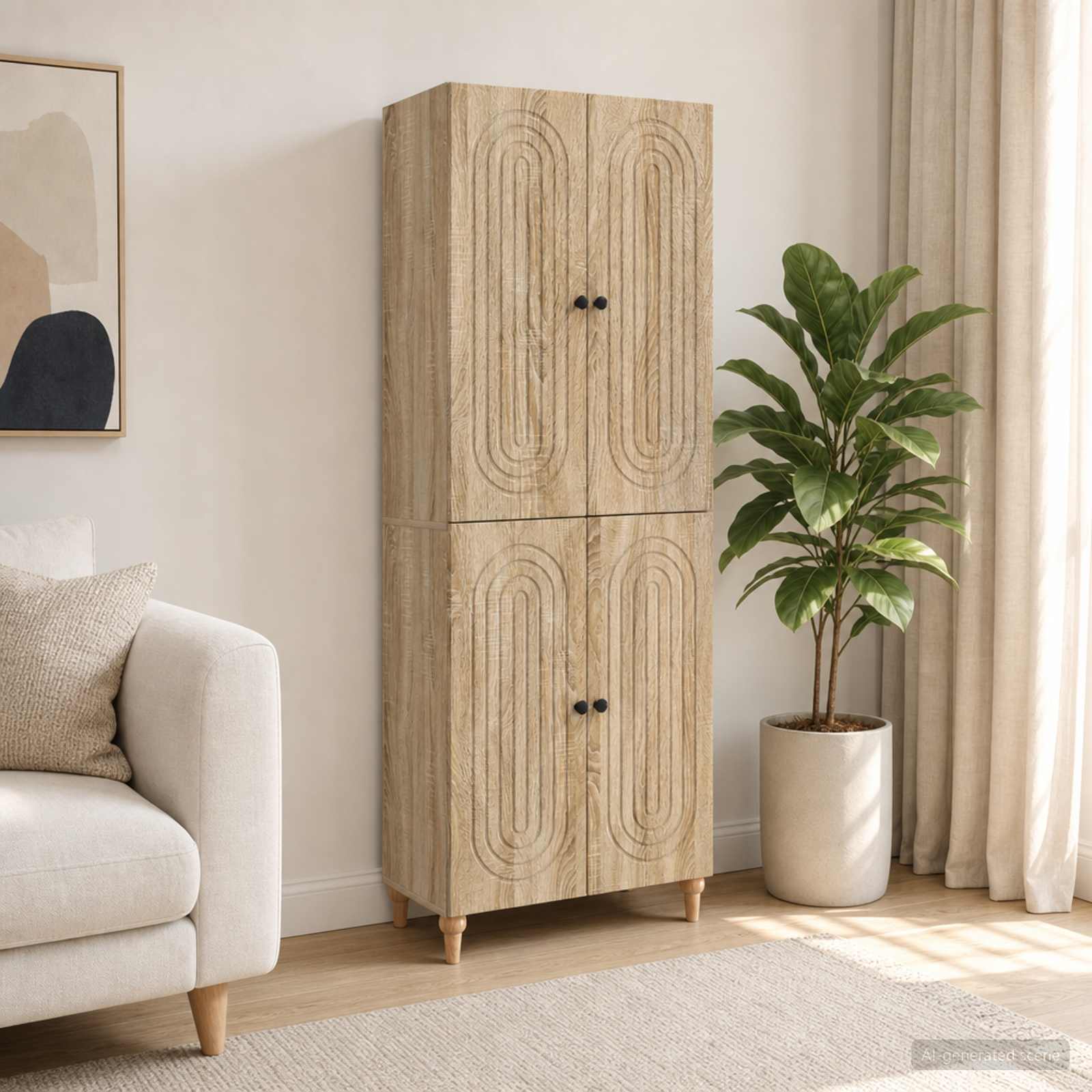 Schrankset 2 pcs 66 x 34,5 x 90 cm Holzwerkstoff