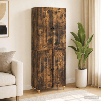 Schrankset 2 stk. Räuchereiche Holzwerkstoff
