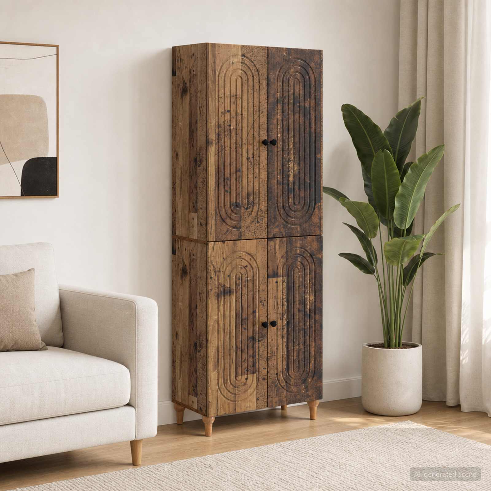 Schrankset 2 stk. Altholz Holzwerkstoff