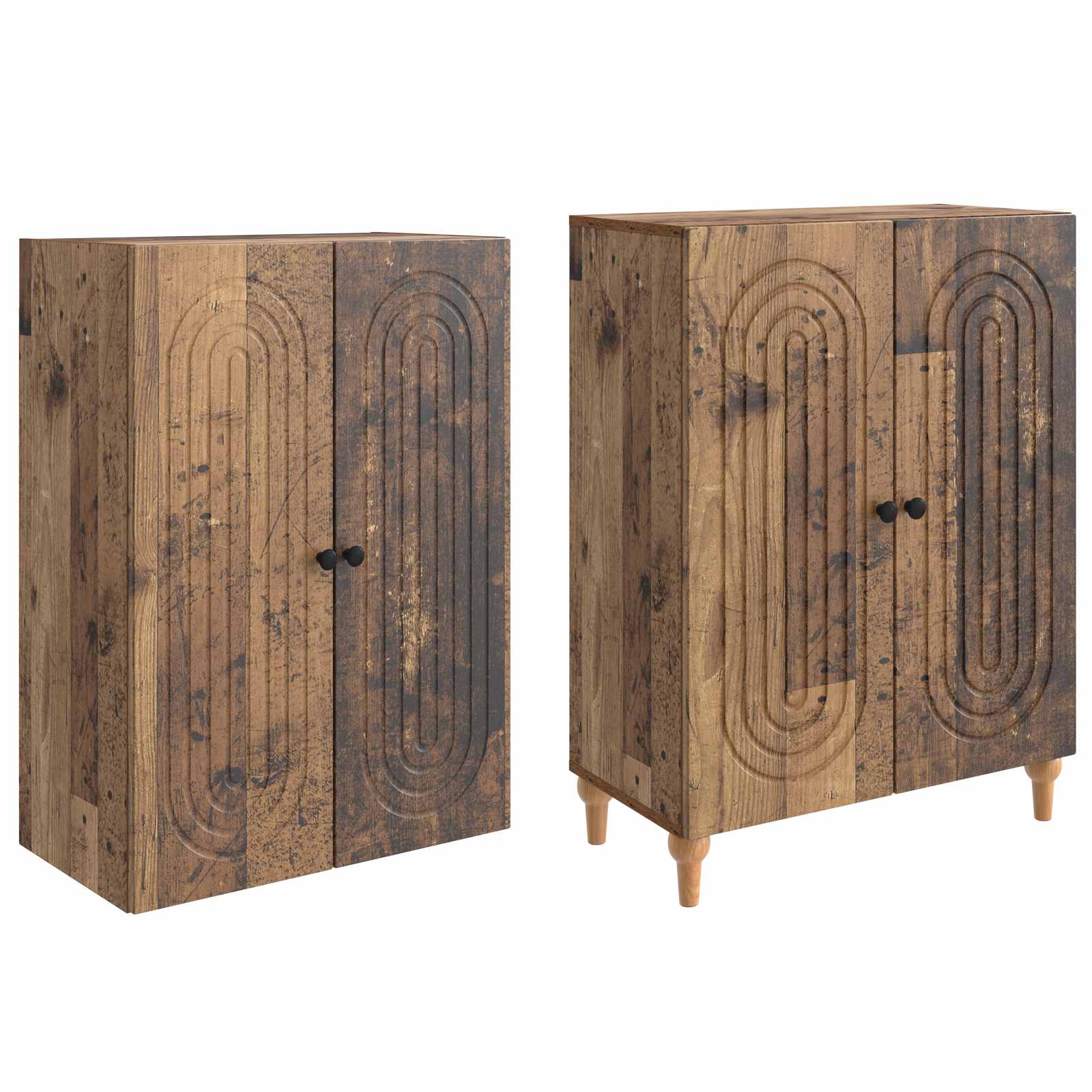 Schrankset 2 stk. Altholz Holzwerkstoff