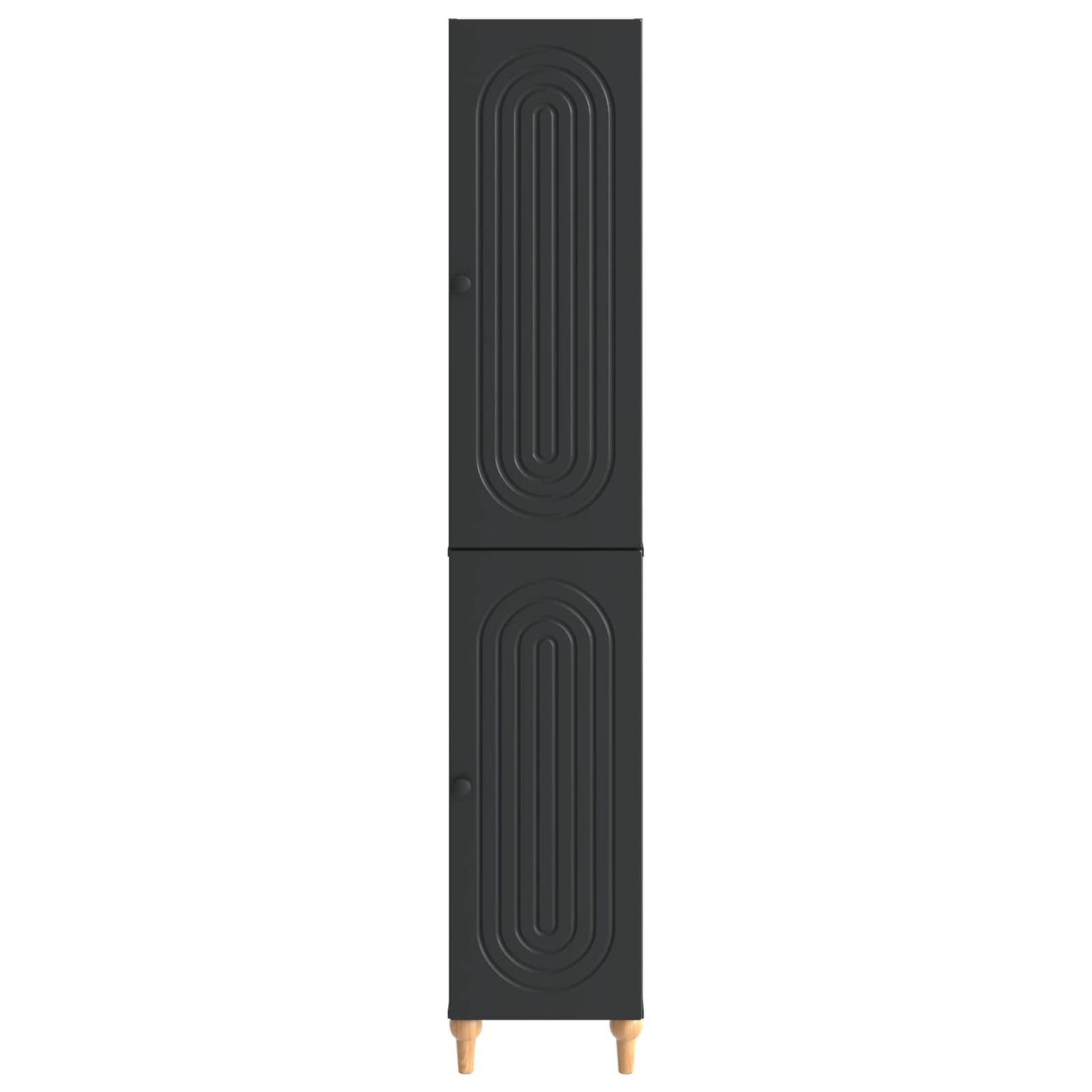 Schrankset 2 pcs Schwarz Holzwerkstoff