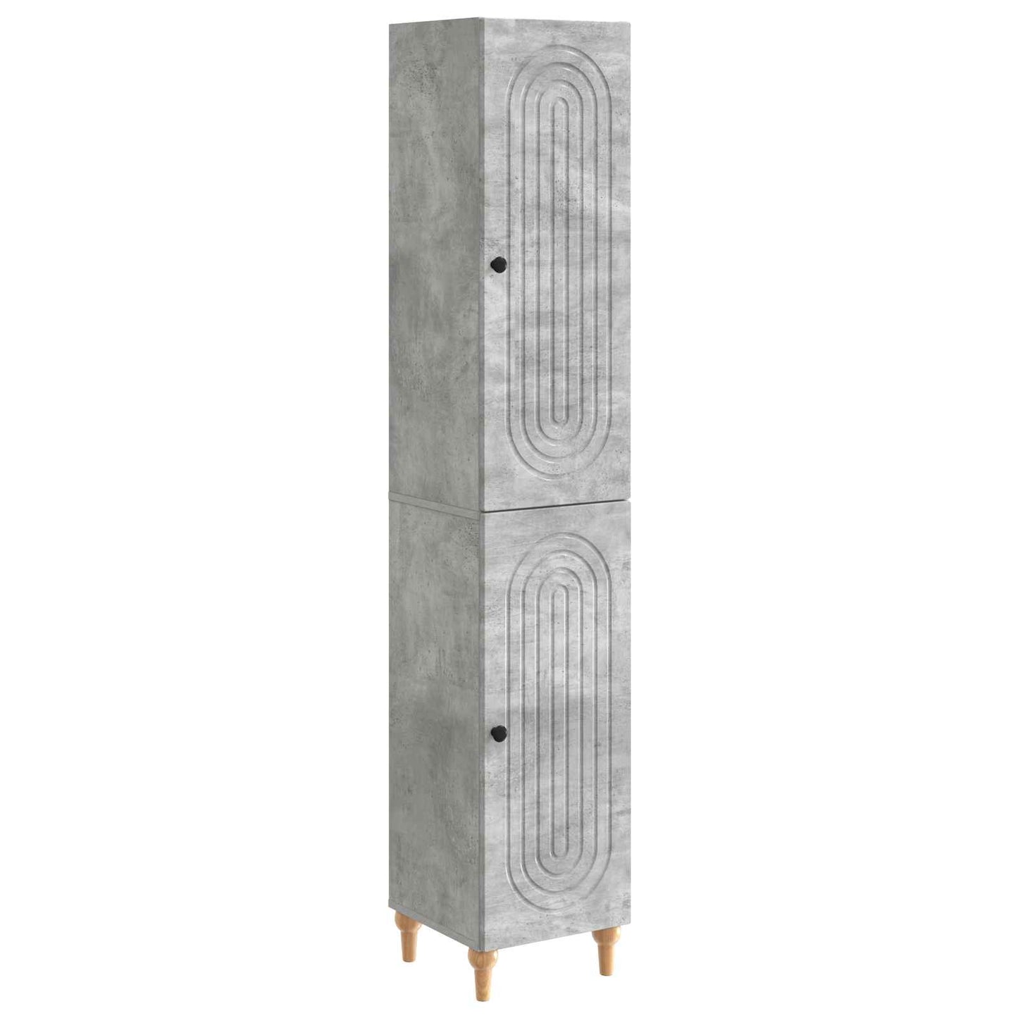 Schrankset 2 pcs Betongrau Holzwerkstoff