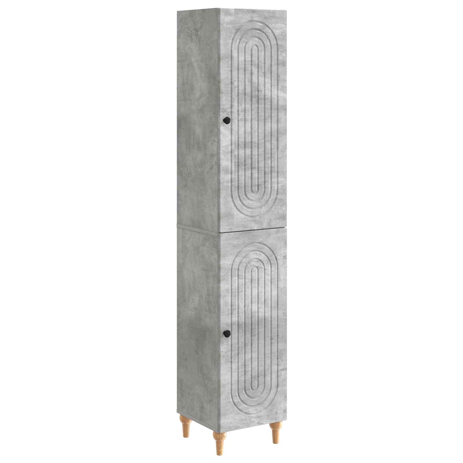 Schrankset 2 pcs Betongrau Holzwerkstoff