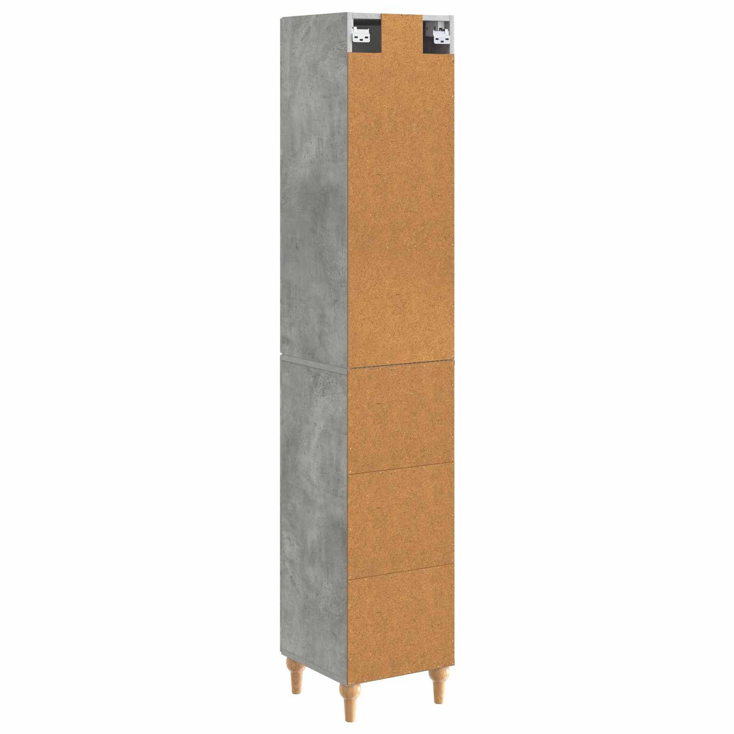 Schrankset 2 pcs Betongrau Holzwerkstoff
