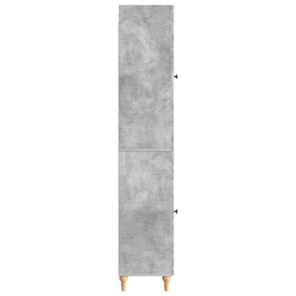Schrankset 2 stk. Betongrau Holzwerkstoff