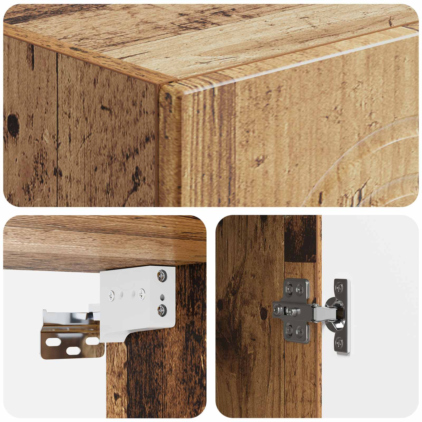 Schrankset 2 stk. Altholz Holzwerkstoff