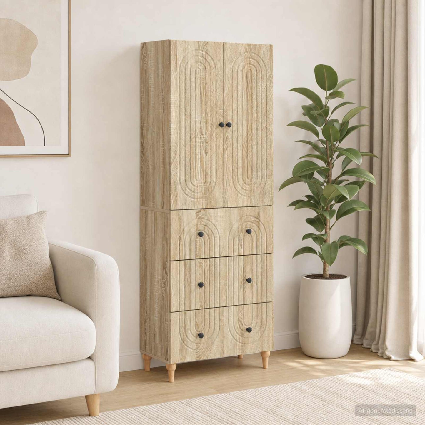 Schrankset 2 pcs 66 x 34,5 x 90 cm Holzwerkstoff