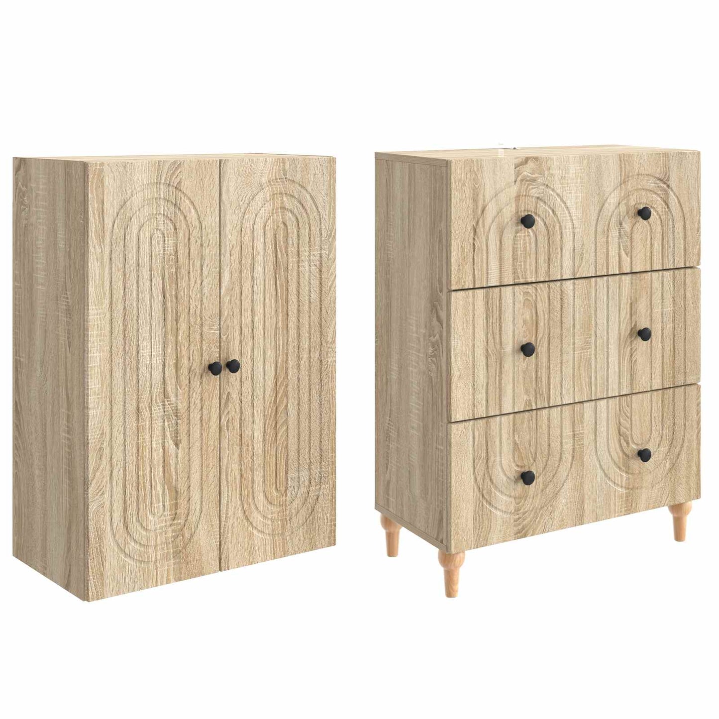 Schrankset 2 pcs 66 x 34,5 x 90 cm Holzwerkstoff