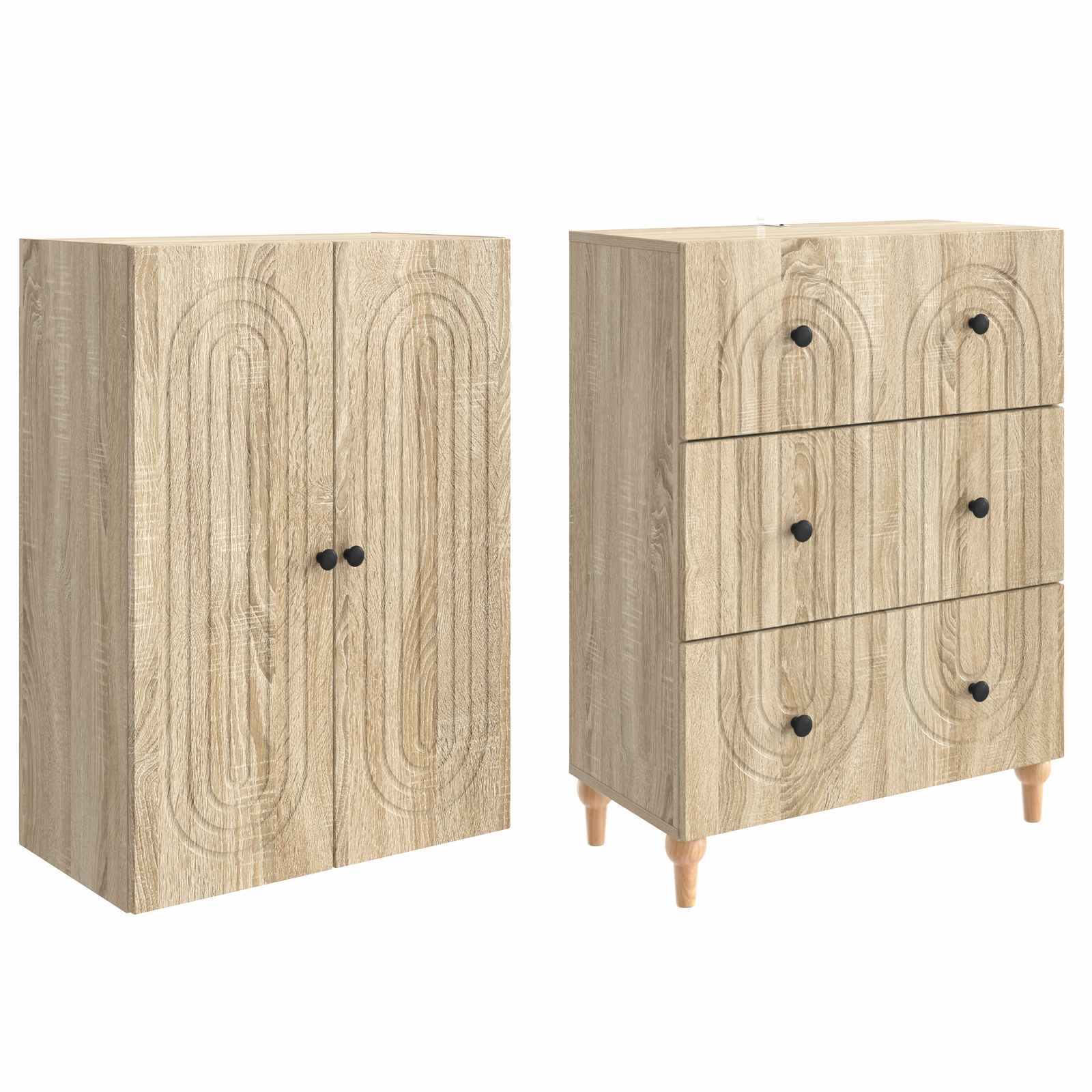 Schrankset 2 pcs 66 x 34,5 x 90 cm Holzwerkstoff