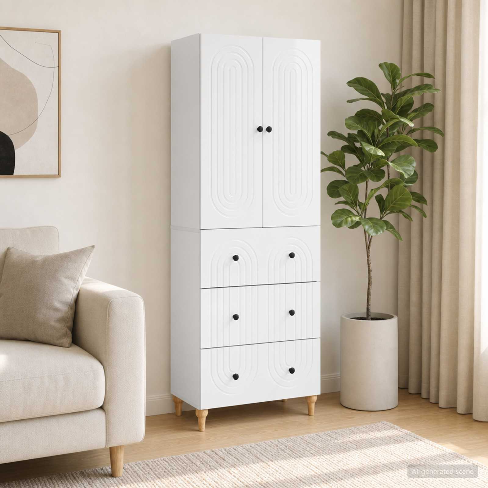 Schrankset 2 stk. Holzwerkstoff